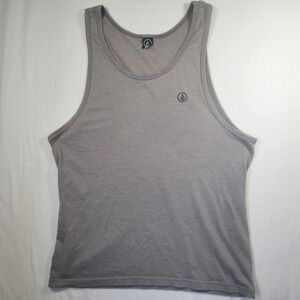 Volcom Mens Stone Logo Tank Top Heather Grey Sleeveless Shirt Size M
